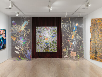 Various artists, Into the woods, exhibition view. Courtesy of Jessica Silverman