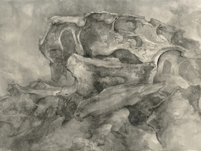 Tai Xiangzhou, Celestial tales — Visiting the immortal Grotto in search of the dragon 天象 — 仙窟访龙 (detail), 2016. Courtesy of Fu Qiumeng Fine Art