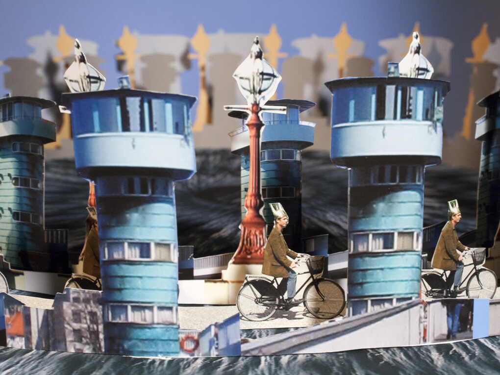 Eric Dyer, Knippel Louises Bro, 2005-2014, Cut inkjet prints, foam board, 23 1/2 x 23 1/2 x 4 inches. Courtesy of Ronald Feldman Fine Arts, New York