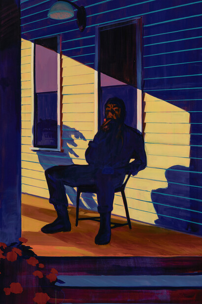 Kevin Brisco Jr., Neighborhood watch, 2024. Courtesy of Albertz Benda Gallery