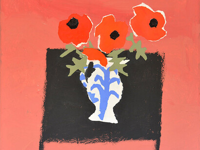 McArthur, On a Black Table, Red Poppies