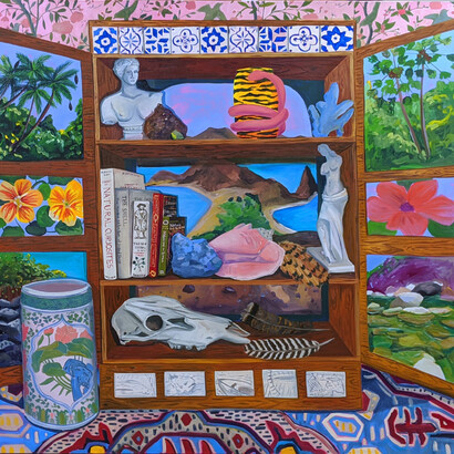 Anna Valdez
A Cabinet of Curiosities, 2020
oil and acrylic on canvas
70 x 80 in.