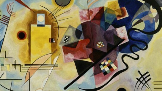 Vassily Kandinsky, Gelb‐Rot‐Blau (Giallo‐Rosso‐Blu), 1925, Olio su tela, cm 128 x 201,5
Donazione Nina Kandinsky, 1976, Philippe Migeat ‐ Centre Pompidou, MNAM‐CCI