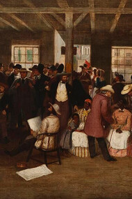 Slave auctions were a central mechanism of the domestic slave trade, through which an estimated one million men, women, and children were forcibly sold and transported between 1790 and 1860