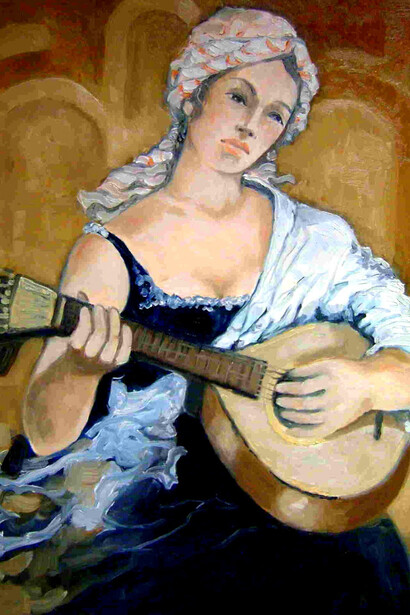 José Augusto Costa Araújo, *Mulher tocando guitarra de fado*