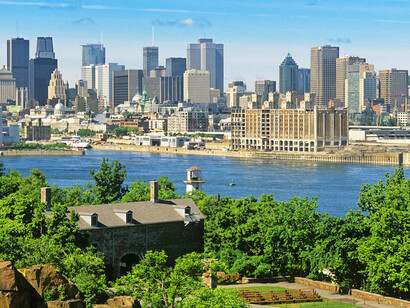 Vista aérea de Montreal, Canadá