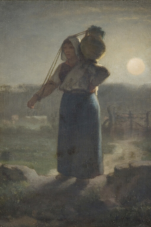 Jean-François Millet, A milkmaid, about 1853. Courtesy of The National Gallery