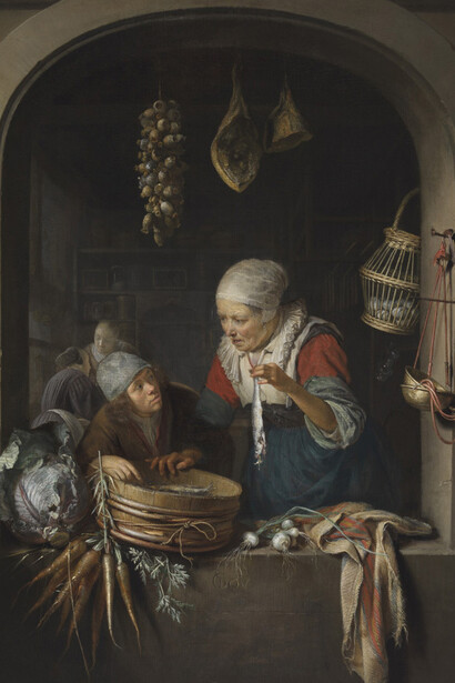 Gerrit Dou, Herring seller and boy (detail), 1664. Courtesy of the New York Historical
