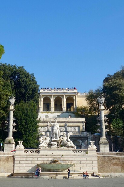 Terrazza del Pincio, Roma, Italia