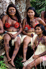 Mujeres guerreras de la tribu Munduruku en la Amazonía