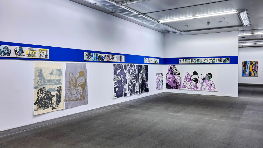Amy Sillman, Oh, clock! (partie 1), vue d'exposition. Avec l'aimable autorisation du Kunstmuseum Bern