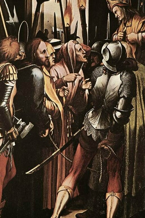 Detalle del tríptico "La pasión", témpera sobre madera, Hans Holbein el joven, circa 1523