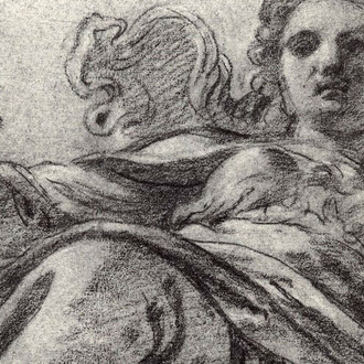 Ludovico Carracci, Flora , carta colorata, matita, gessetto, 1590-1592