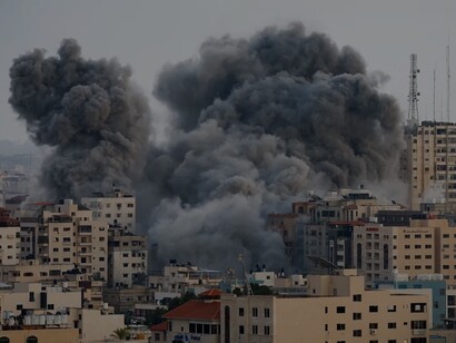 Destruição causado pela guerra entre Israel e Palestina