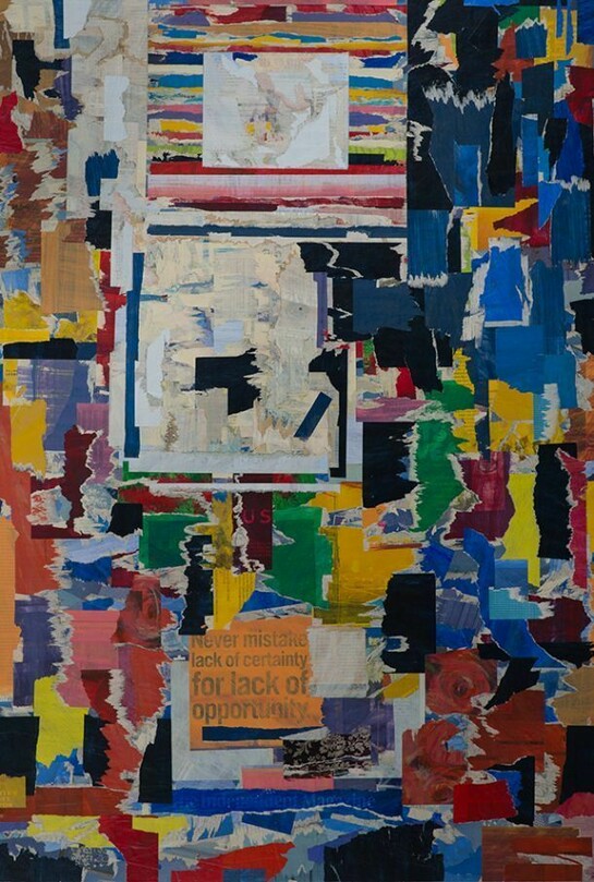 Tom Pike, Revelation, 90 x 63.5 cm, acrylic on board and collage