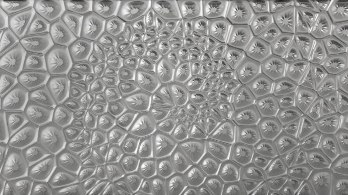 Neri Oxman, "Stalasso" - Expériences de formation des structures prismatiques (2010). Courtesy of Centre Pompidou