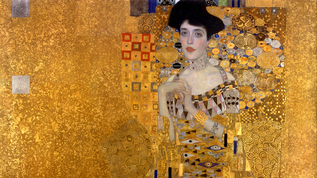 Gustav Klimt, Retrato de Adele Bloch-Bauer I (detalle), 1907