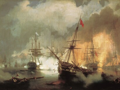 Iván Aivazovski. La batalla de Navarino