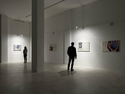 Franco Vaccari, Migrazione del reale, 2020, installation view, P420, Bologna, foto C. Favero