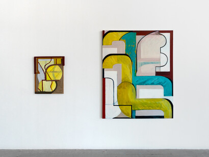 Rebekah Goldstein, Full length mirror, exhibition view. Courtesy of Gallery 16 