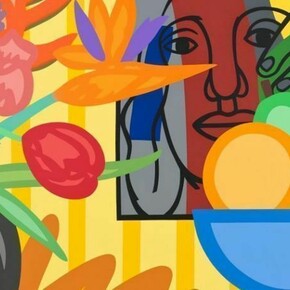 Mixed Bouquet with Leger, 1993, Screenprint, Paper 138.4 x 129.5 cm, Image 111.8 x 104.1 cm, Edition of 90, Courtesy Alan Cristea Gallery