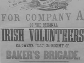 Irish regiment recruiting American poster Civil War from the Eastland Disaster Historical Society