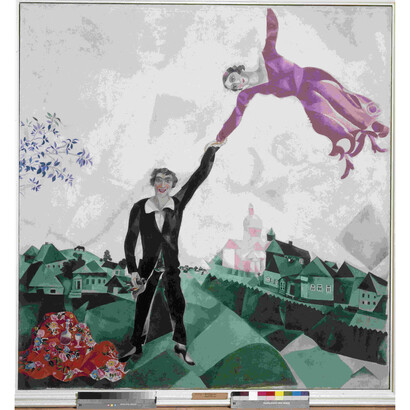 Marc Chagall La passeggiata 1917-1918, olio su tela State Russian Museum, San Pietroburgo © Chagall ®, by SIAE 2014