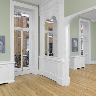 Yan Pei-Ming, Wanted, exhibition view. Courtesy of Massimo De Carlo Gallery