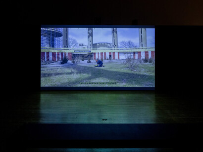 Cameron A. Granger, 9999, exhibition view. Courtesy of Queens Museum