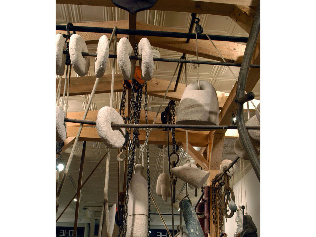 Tim de Christopher, The Fruit of Our Labors (detail), ongoing. Mixed media, dimensions variable. Courtesy of the artist. Installation at Oxbow Gallery, Northampton, MA, 2010.