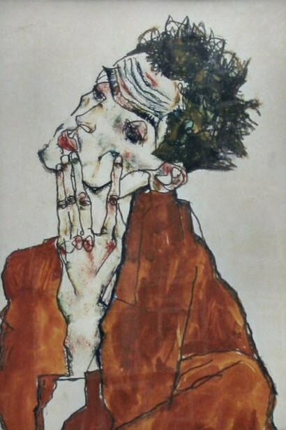 Autoritratto, Egon Schiele, 1910