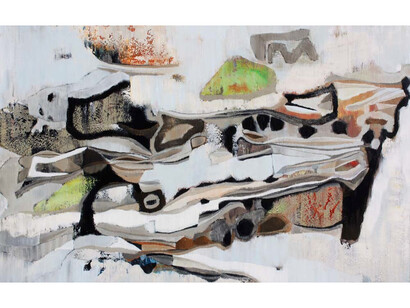 Chase Langford, Indian Wells (2011), Oil on wood, 24 x 38 inches