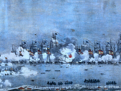 Batalla naval del Lago de Maracaibo (1823): la victoria decisiva para las fuerzas republicanas con la captura o destrucción de la casi totalidad de la escuadra realista