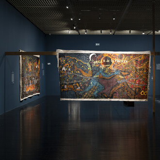Santiago Yahuarcani, The beginning of knowledge, exhibition view. Courtesy of MASP