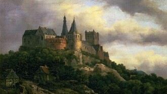 An artistic representation of the Castle of Otranto