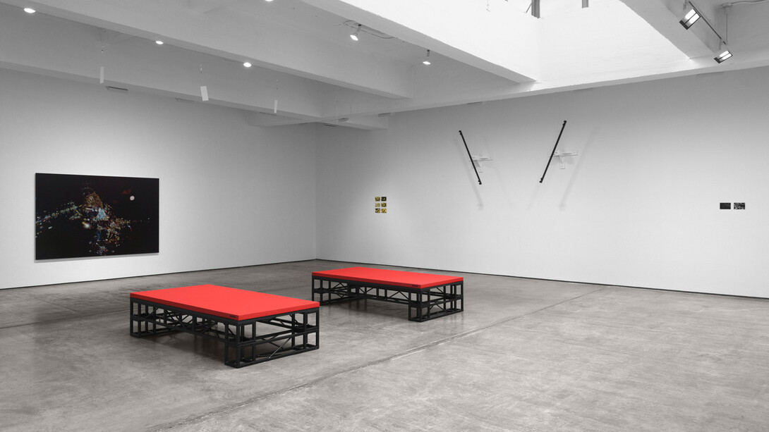 Tauba Auerbach, Zephyr, Zephyr, exhibition view. Courtesy of Paula Cooper Gallery