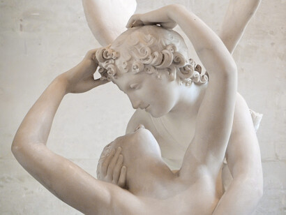 Detalle de las escultura de Antonio Canova, 'Eros y Psique'