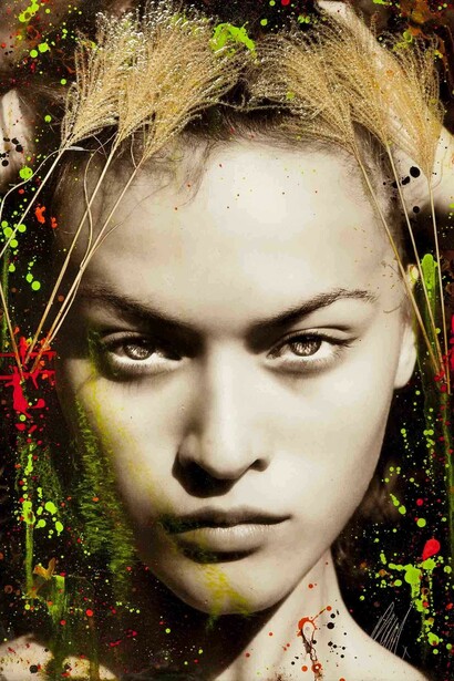 Raphael Mazzucco, Simone 1, Archival print, mixed media, encased in resin