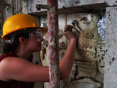 The restoration of an ancient artifact