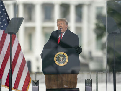 Donald Trump en el discurso previo al asalto del Congreso