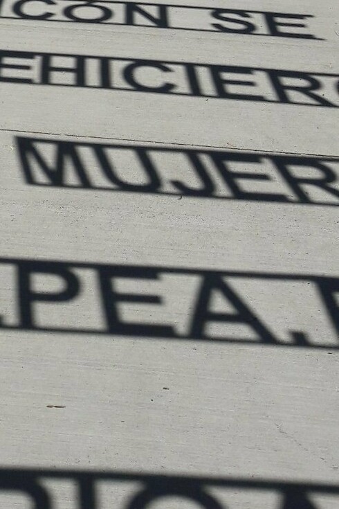 Instalación con frases de Rosario Castellanos en la Universidad Autónoma de Aguascalientes, México