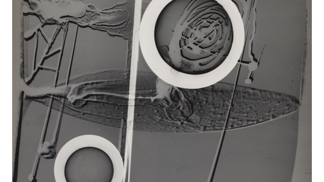 György Kepes, 1906-2001, Bas Relief with Circles c. 1939-40, Photograph, gelatin silver print on paper, 281 x 348 mm © estate of György Kepes
