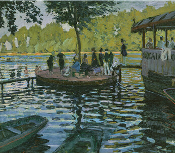 Claude Monet, La Grenouillère, 1869. Huile sur toile, 74,6 × 99,7 cm. The Metropolitan Museum of Art, New York. 