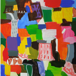 Toru Hamada, T-14-83, 2014, acrylic on canvas, 100 x 100 cm