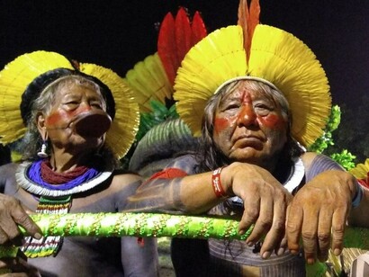 Grande Cacique Raoni e Cacique Megaron 