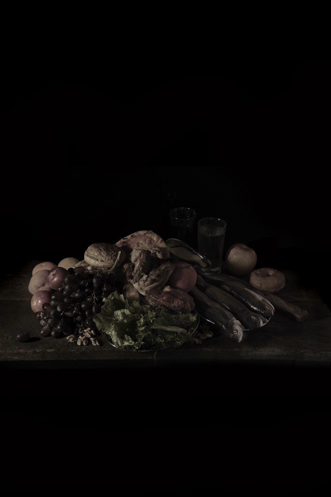 Mat Collishaw, Last Meal on Death Row, Texas (Juan Soria), 2011, c-type photographic print Frame: Red Grandis timber, rubbed back with black lacquer finish, 89 cm x 64 cm (35-1/16" x 25-3/16") unframed, 118.2 cm x 93.3 cm x 8 cm (46-9/16" x 36-3/4" x 3-1/8") framed, Edition 1 of 5, Edition of 5 + 1 AP, Image Courtesy of the Artist and Blain|Southern