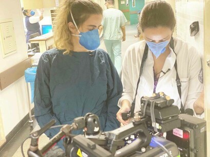 Ana and Helena in São Paulo - Hospital das Clinicas