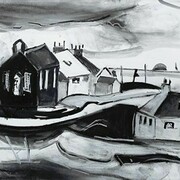 Catrin Williams, Capel Bore Sul, ink and charcoal, 2010