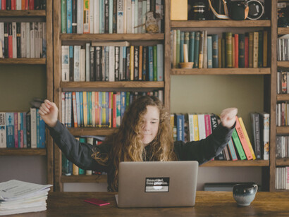 A teenager engaging in more screen time and no physical activity