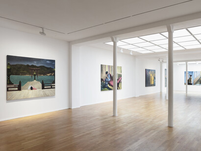 Exhibition View, Atul Dodiya, I know you. I do. O’ stranger © Adrien Millot. Courtesy of Templon Paris